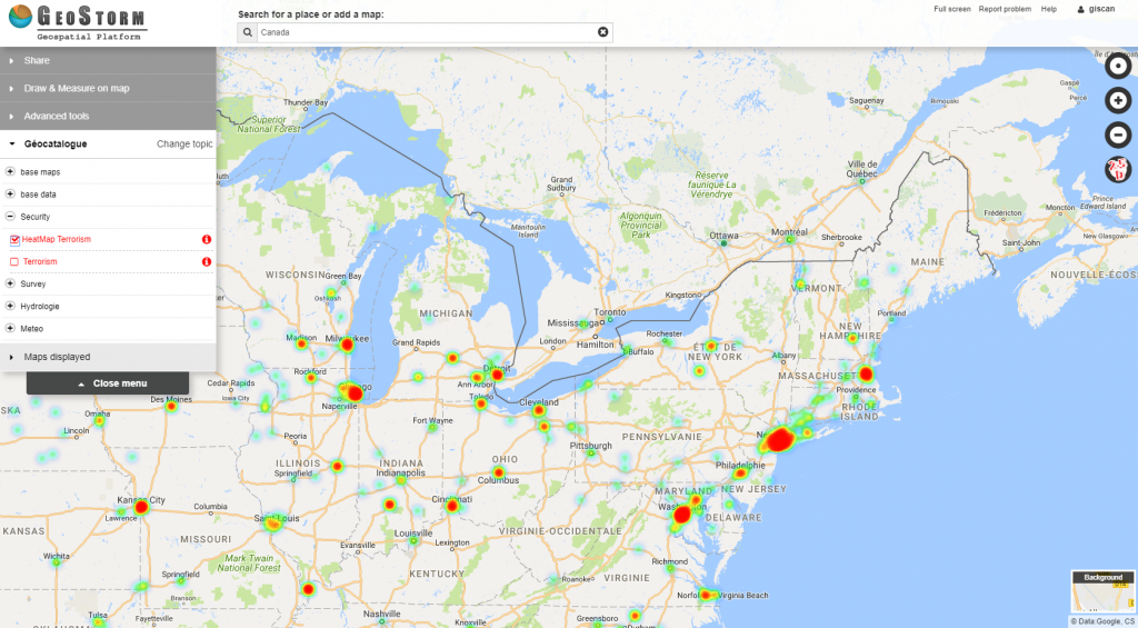 heat map visualization geostorm