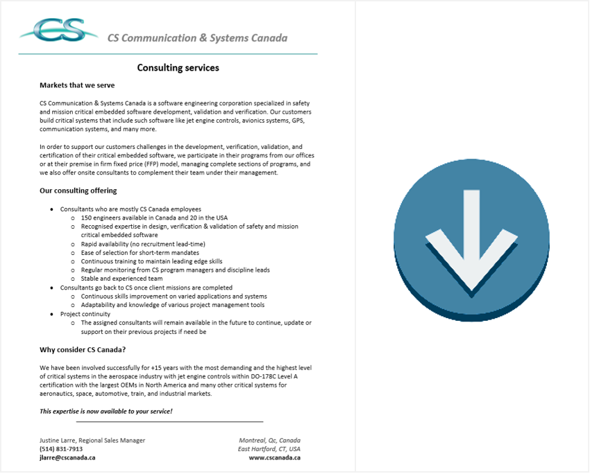 consulting services brochure download