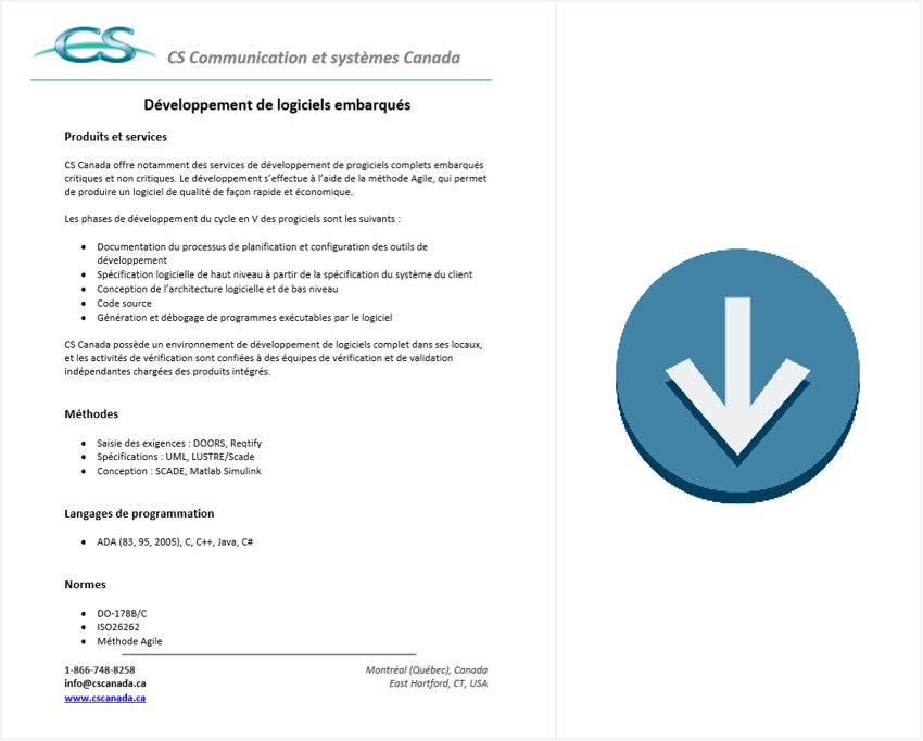 Brochure Développement de logiciels embarqués