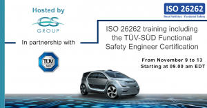 Postcard: ISO 26262 Training & TÜV-SÜD Functional Safety Certification
